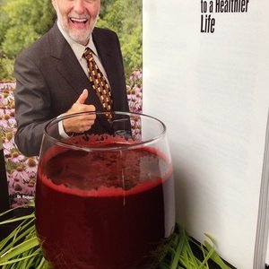 Red juice named Dr. Schulze's Blood Building Juice