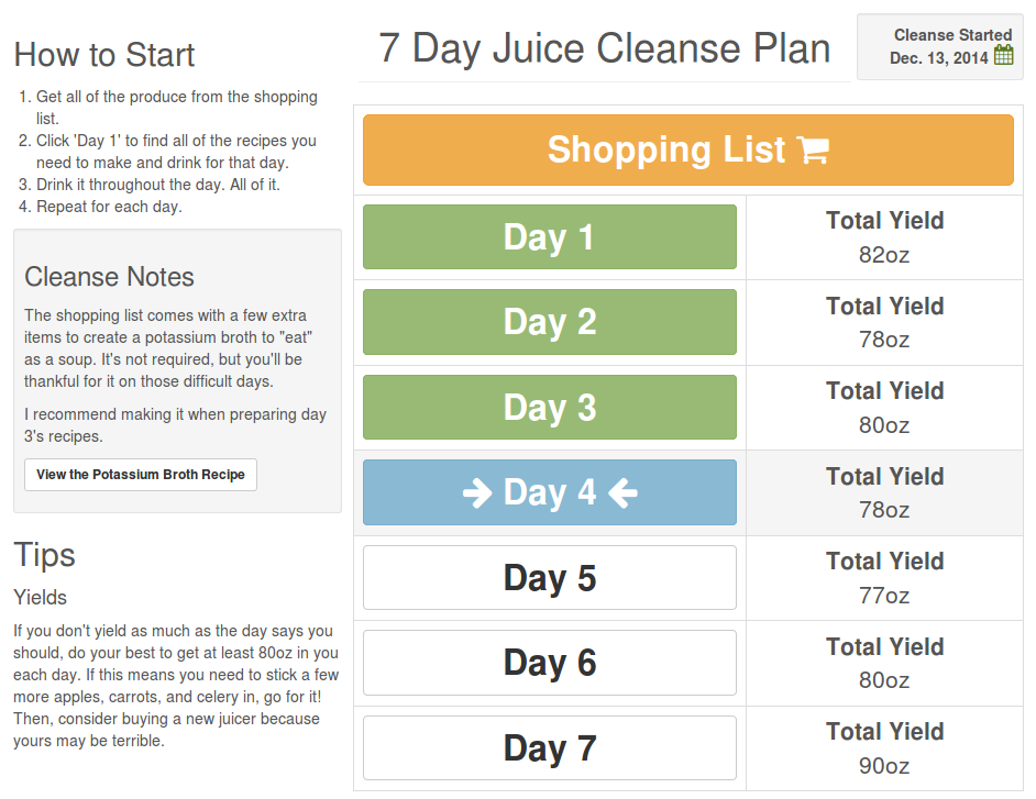 30 Day Juice Diet Challenge